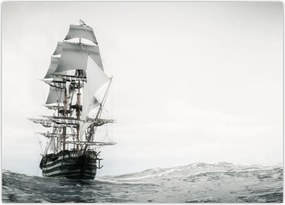 Tablou - O navă care navighează pe ocean (70x50 cm)