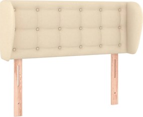 vidaXL Tăblie de pat cu aripioare crem 103x23x78/88 cm textil