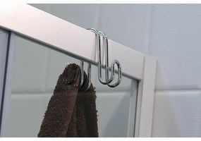 AQUALINE 37030 cârlig suspendat pentru paravane deduș dublu, argintiu