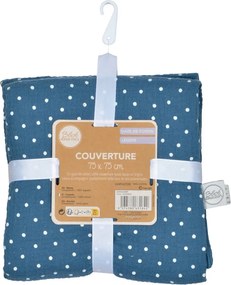 Pătură pentru copii albastră din muselină 75x75 cm – Bébé Douceur