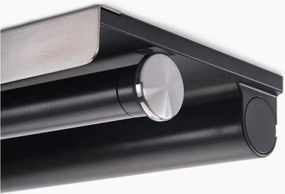 Suport vertical pentru prosoape de bucătărie din hârtie argintiu de montat pe perete din plastic RollGrip – Joseph Joseph