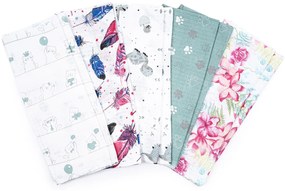 New Baby Scutece din bumbac cu imprimeu Standard, 60 x 80 cm, set 10 buc.