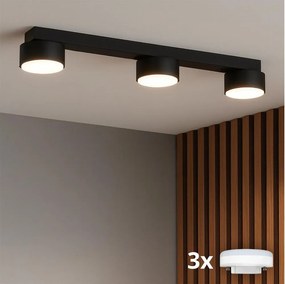 Brilagi - Spot LED RGB reglabil MONO 3xGX53/14W/230V Wi-Fi Tuya negru
