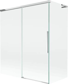 Mexen Rox L paravan cadă cu 2 uși glisante 140 + 70 x 150 cm, transparent, crom - 8C9L-140-070-01-00