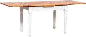 Masa extensibila, L120(210) 80 H80 cm, alb antic natur, lemn masiv