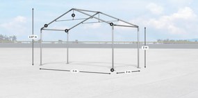 Hală de depozitare/ garaj 3x2x2m Comfort PE 240g