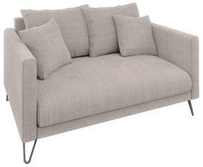 Canapea maro deschis cu tapițerie din chenille 140 cm Freya – Ropez