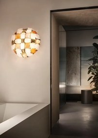 Aplica perete sau tavan design modern geometric Mida Medium Amber