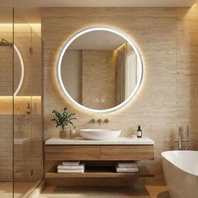 Oglindă LED 90cm MMJ BRUSH SILVER