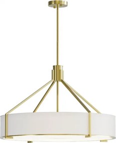 Open Design OR85662 - Lustru pe tijă DORETTO, 6xE27/15W/230V, Ø70 cm, auriu/alb