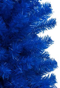 Brad de Craciun artificial LED-uri globuri albastru 150 cm PVC albastru si auriu, 150 x 75 cm, 1