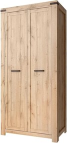 Dulap MORTIZ, stejar wotan, PAL laminat, cu 2 usi, 104x40x220 cm