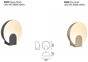 Veioza, Lampa de masa LED design ambiental OCULO auriu