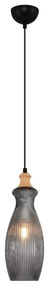 Pendul pe cablu BOTTLE 1xE14/4W/230V, sticlă fumurie