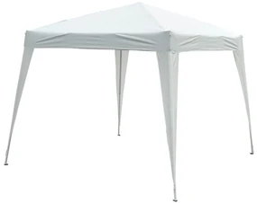 Outsunny Gazebo Pop-Up Impermeabil, Alb, 2.4x2.4 m, Ușor de Montat, Ideal pentru Petreceri și Evenimente în Aer Liber | Aosom Romania