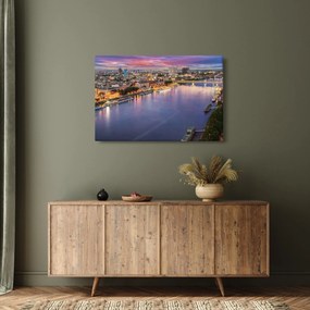 Tablou cu orașul Bratislava cu râu (90x60 cm)