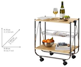 Wenko Cărucior pliabil pentru servit masa DinettDeluxe, 68 × 41 × 70 cm