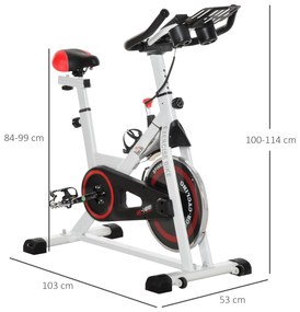 HOMCOM bicicleta spinning pentru interior, 103x 53x105-117.5cm | Aosom Romania