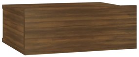 Noptiera plutitoare, stejar maro, 40x30x15 cm, lemn prelucrat 1, Stejar brun