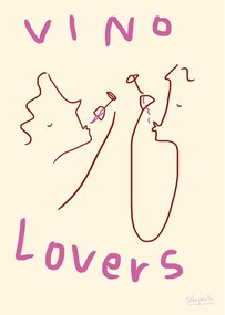 Poster 50x70 cm Vino Lovers – Ruby Hughes – The Poster Club