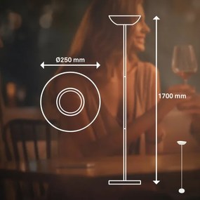Briloner 1500016 - Lampă de podea LED dimabilă ESTATE, 8 W / 5 V, 4000 mAh, albă