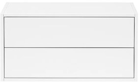 Boxie 2 sertare dulap de perete 40x80x37 cm alb