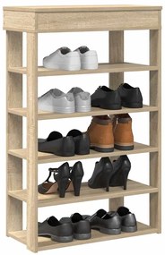 vidaXL Suport de pantofi, stejar sonoma, 60x30x98 cm, lemn prelucrat