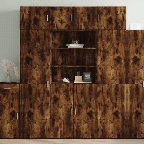 vidaXL Dulap înalt, stejar fumuriu, 80x42,5x185 cm, lemn prelucrat