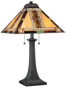 Quoizel QZ-NAVAJO-TL-VB - Lampă de masă Tiffany NAVAJO 2xE27/60W/230V
