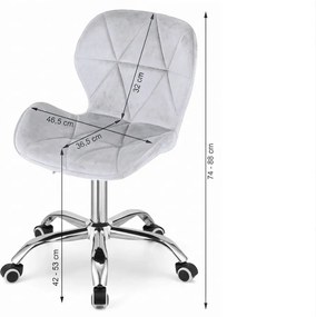 Scaun de birou mentolat AVOLA VELVET