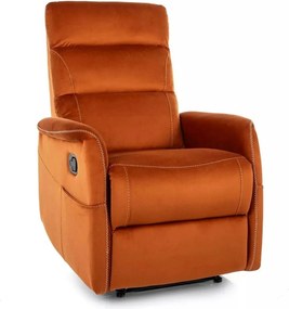 Fotoliu recliner SOLON M, stofa catifelata scortisoara - Bluvel 4215,