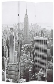 Paravan camera pliabil, 120x170 cm, New York pe zi, alb negru 120 x 170 cm, 1
