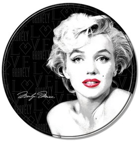 Placă metalică Marilyn Monroe - Round