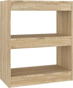 vidaXL Bibliotecă/Separator cameră, stejar sonoma, 60x30x72 cm