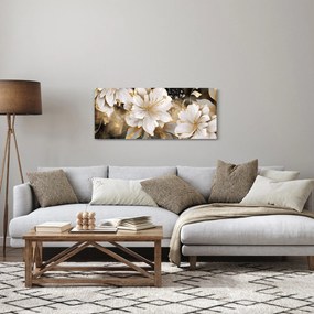 Tablou - Flori în aur (120x50 cm)
