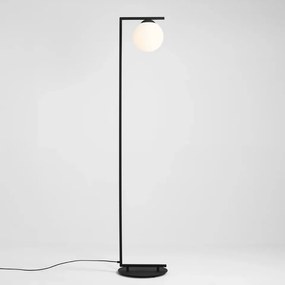 Lampadar modern negru minimalist cu un glob de sticla Aldex Zac