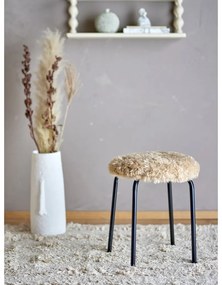 Scaun tip taburet bej stivuibil din metal Linard – Bloomingville