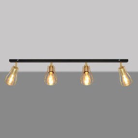 Spot TUBE 4xE27/15W/230V auriu/negru