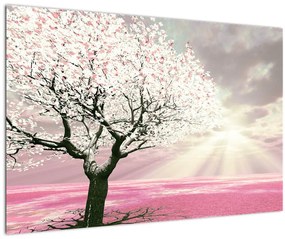 Tabloul copacului roz (90x60 cm)