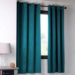 STOF Draperie groasă blackout NOTTE turcoaz închis 135 x 180 cm set 2 buc