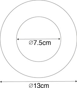 Set de 6 inele distanțiere albe pentru spoturi încastrate 7,5 - 13 cm - Spacer