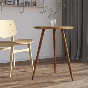 286088 vidaXL Masă de bistro, maro închis, Ø60x76 cm, MDF și fier