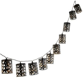 Instalație LED solară 10xE12/3,65m IP44 alb cald