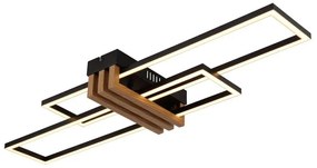 Plafoniera LED riflaj aluminiu cu efect de lemn DAKARI I