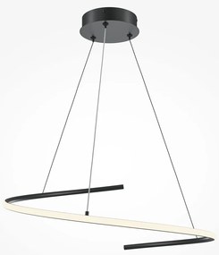 Lustra LED suspendata design circular Curve negru