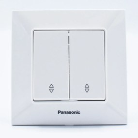Intrerupator dublu alternativ 10A, IP20, Alb, Panasonic Arkedia Slim