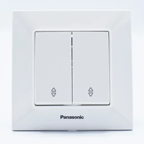 Intrerupator dublu alternativ 10A, IP20, Alb, Panasonic Arkedia Slim