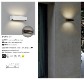 Aplica LED de exterior ambientala design modern IP65 DORO-13 alba