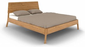 Pat matrimonial în culoare naturală din lemn de stejar 180x200 cm Twig – The Beds