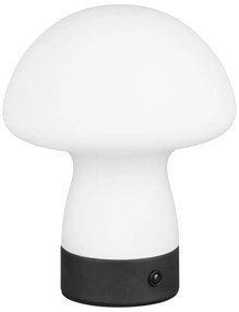 Veioză alb mat LED cu abajur din sticlă (înălțime 18 cm) Dooley – Trio